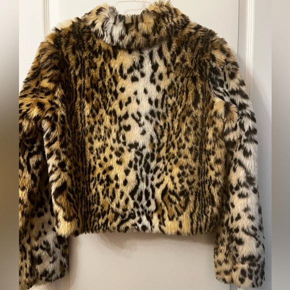 Cheetah Print Faux Fur Jacket Evening Wrap - Never Worn - Picture 2 of 6